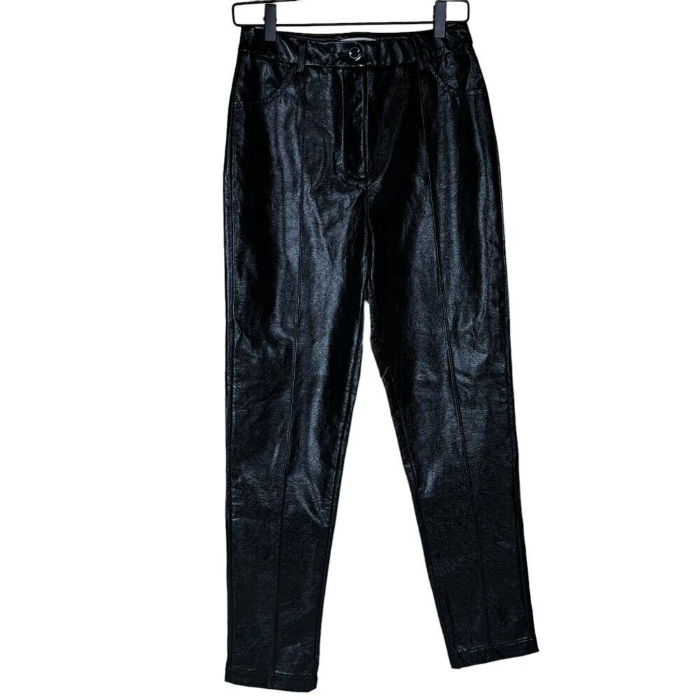4th And Reckless Women size M‎ NWOT Faux Leather Straight Leg Pants Lined